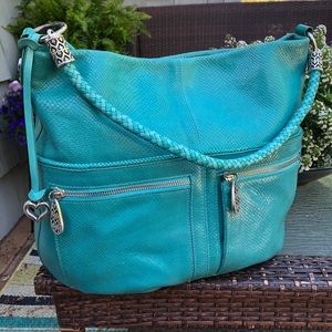 Brighton Collectibles Aqua Leather Eliana Handbag